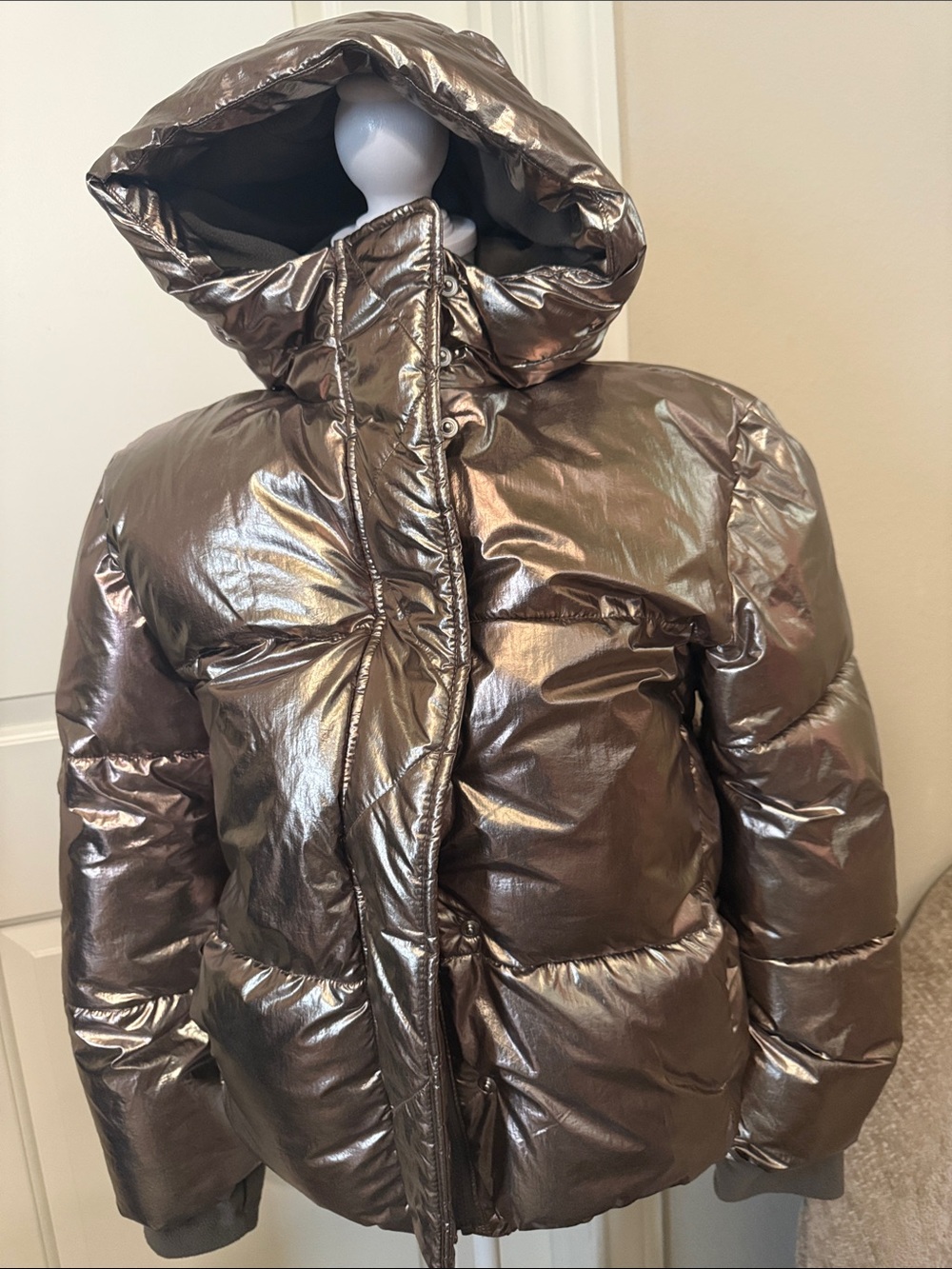 NWOT GAP Kids Puffer Bronze Bomber Jacket, Size XXL (14-15Y)